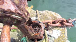 IMG_3845 2015 Cobh. Cove Fort pier railings rusted